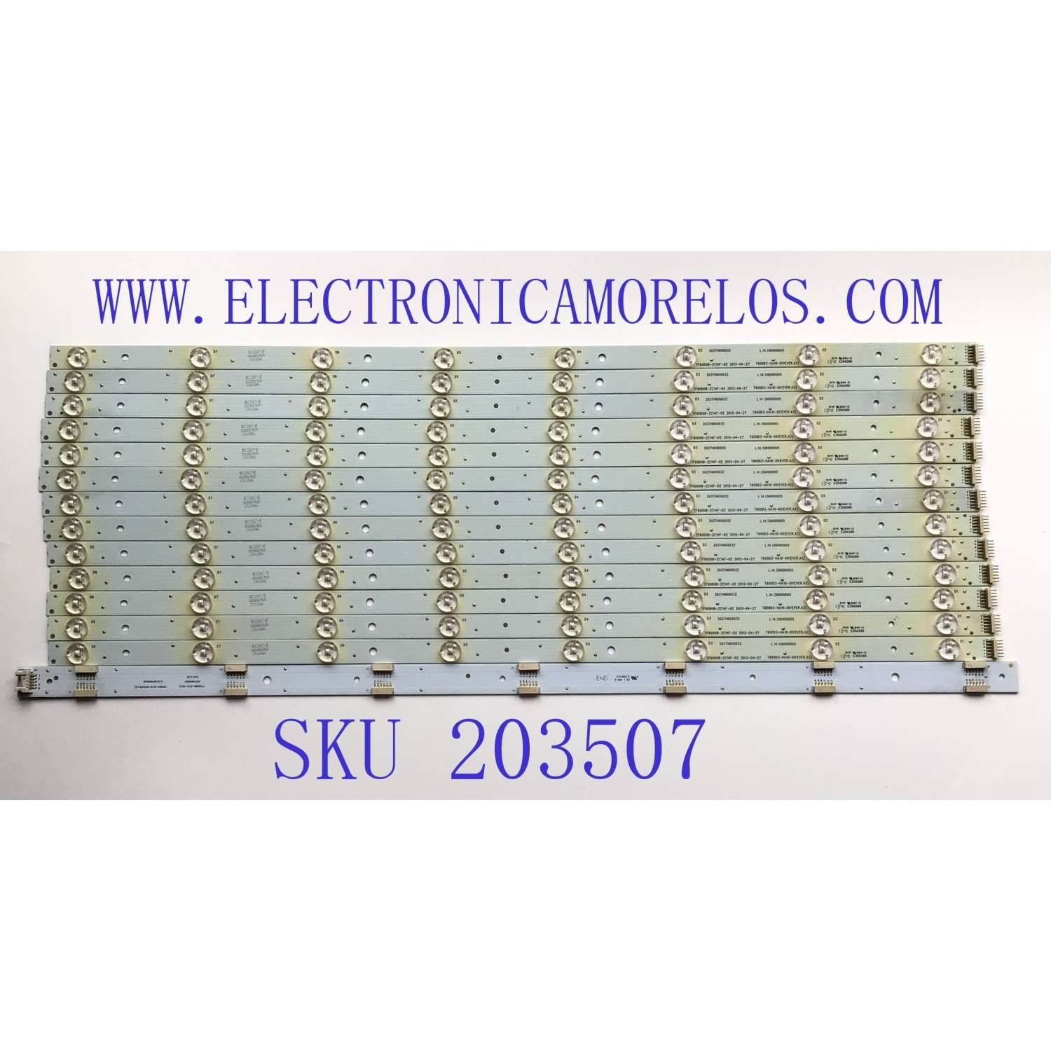 KIT DE LED'S PARA TV SHARP ((INCOMPLETO SOLO 13 PIEZAS)) / NUMERO DE PARTETF60D08-ZC14F-02 / 303TH600032 / L.14.13600005 / T600D3-HA10-D01 (VER.A2) / E356289 / D22275 / MODELOS LC-60LE452U / SE60GY24 / NOTA IMPORTANTE:KIT CONSTA DE 18 PIEZAS EN TOTAL